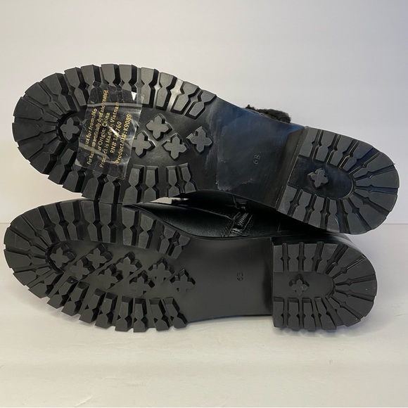 NWOB Kate Spade Combat Boots Sherpa Trim - Picture 8 of 10